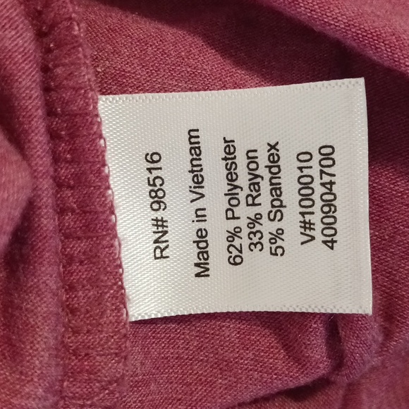 💥Coldwater Creek,  Sz M, cranberry pink, gathered neck, good to bundle - Picture 4 of 5
